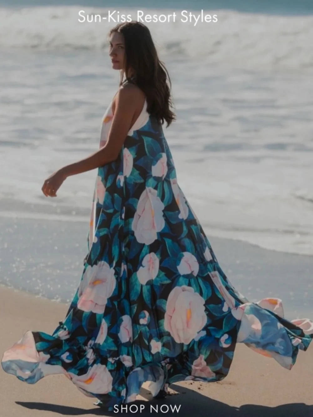 MAC DUGGAL
High Neck Floral Babydoll Long Dress - Picture 4 of 16